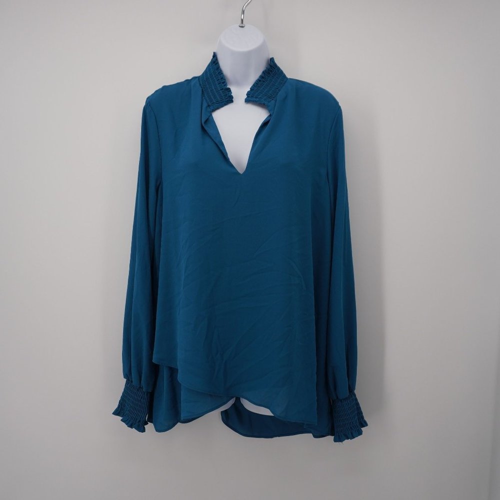 Karen Kane Teal Blouse